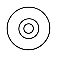 DVD cartoon illustration isolated on white background for children color book