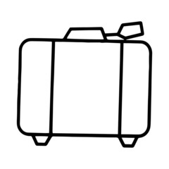 Travel Bag cartoon illustration isolated on white background for children color book