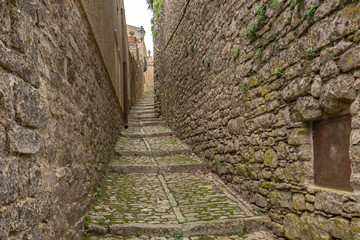 Fototapeta na wymiar Medieval Town of Erice on Sicily