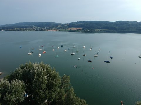 Boats in the lake waiting to go somewhere
