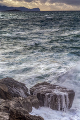 stürmische Küste auf Sizilien