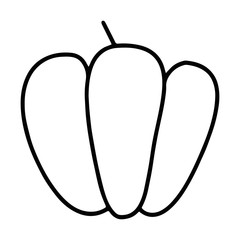 Pumpkin cartoon illustration isolated on white background for children color book