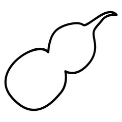 Calabash cartoon illustration isolated on white background for children color book