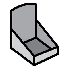 Icon pictogram, counter display, for points of sale and promotion. Ideal for catalogs, informational and advertising material and media