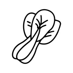 Vegetable cartoon illustration isolated on white background for children color book