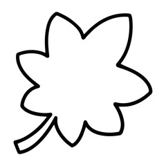 Maple cartoon illustration isolated on white background for children color book