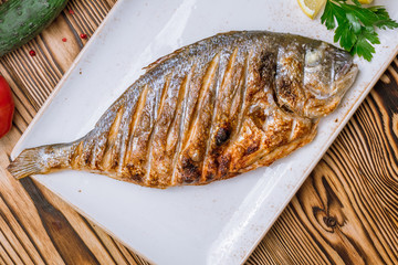 Dorado on grill