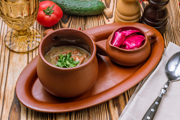 bean lobio in a pot