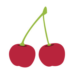 Cherries fruit isolated vector illustration graphic design
