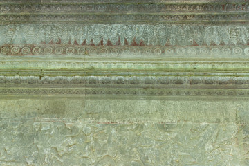 Carved Sandstone Wall Pattern, Angkor Wat, Cambodia