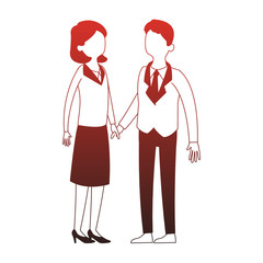 Cute and elegant couple vector illustration graphic design