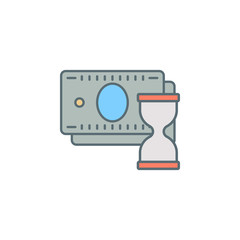 Fototapeta premium time is money dusk style line icon. Element of banking icon for mobile concept and web apps. Dusk style time is money icon can be used for web and mobile