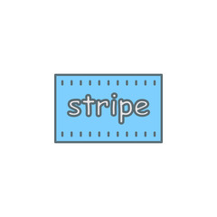 Obraz premium financial stripe dusk style line icon. Element of banking icon for mobile concept and web apps. Dusk style financial stripe icon can be used for web and mobile