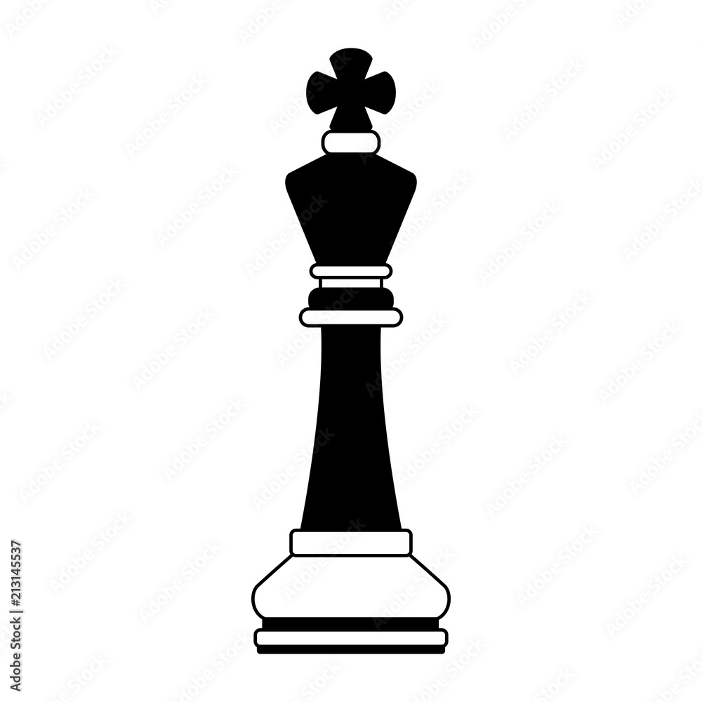 Poster chess game piece vector illustration graphic design