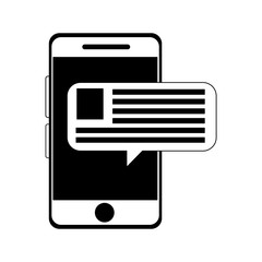 Obraz premium Smartphone chat symbol vector illustration graphic design