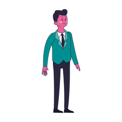 Obraz premium Executive businessman cartoon vector illustration graphic design