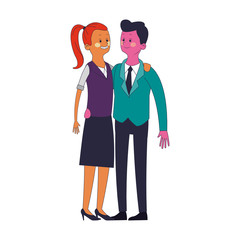 Cute and elegant couple vector illustration graphic design
