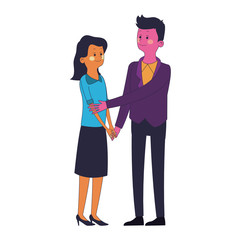 Obraz premium Cute and elegant couple vector illustration graphic design