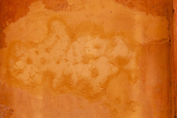 Textured Orange & Gold Plaster Wall in Cartagena, Colombia
