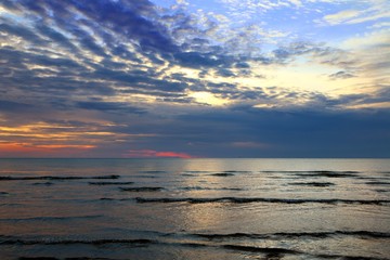 sunset sky at the beach