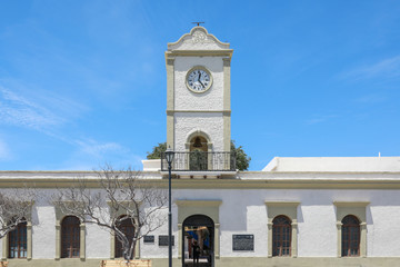 Clock Tower on City Buildings, Plaza Mijares, San Jose del Cabo, Mexico