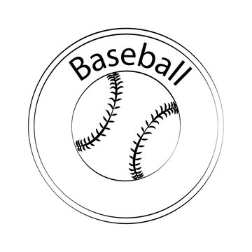 Abstract baseball label