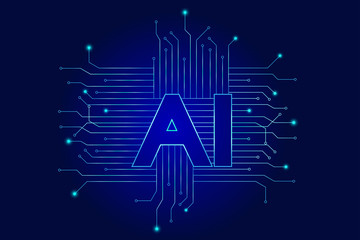 Fototapeta premium AI abstract technology background