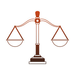 Justice balance symbol isolated vector illustration graphic design