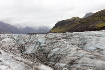 The glacial icefields in Skaftafell National Park