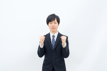 応援するビジネスマン