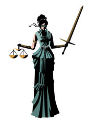 lady justice with sword and scales