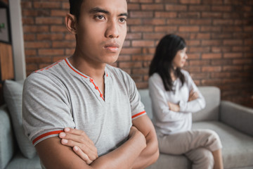 couple having argument at home