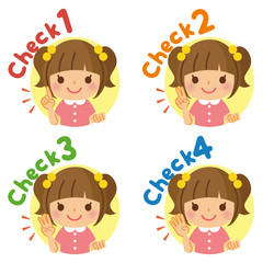 女の子　チェック　アイコン