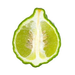 Fresh bergamot fruit  isolated on a white background