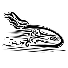 High-speed train or winged car of the future