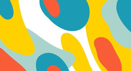 Abstract art color vector pattern background of colorful oval or circle shapes with stain overlay effect