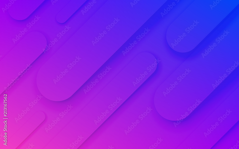 Poster Abstract color pattern of neon liquid gradient lines background with modern geometric fluid shapes in dynamic motion