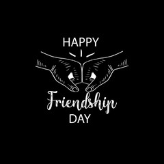 Happy Friendship day greeting card.
