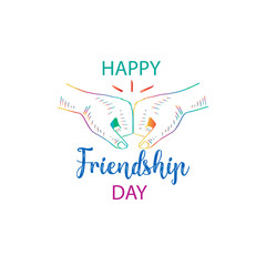 Happy Friendship day greeting card.