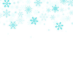 Vector snowflakes border. Snowflakes horizontal border.