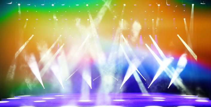 Illuminated concert stage
