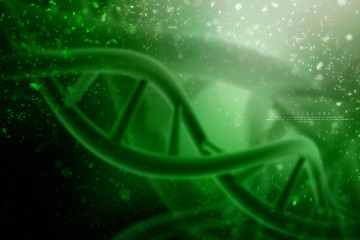 3d render of dna structure, abstract background