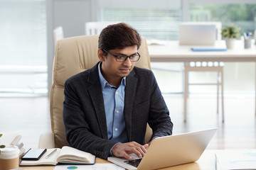 Fototapeta premium Businesman checking e-mails