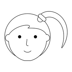 cartoon woman icon
