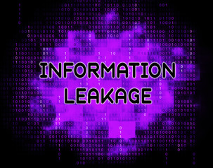 Fototapeta premium Information Leakage Unprotected Digital Flow 2d Illustration