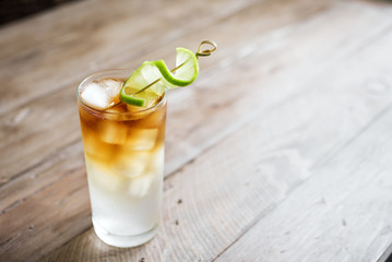 Dark and Stormy Cocktail
