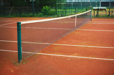 Fototapeta premium Tennis Yard Net And Terrain