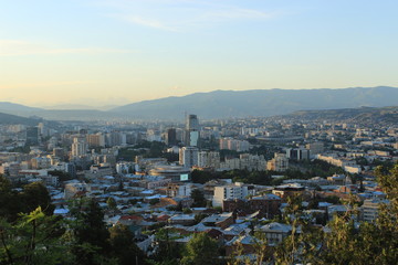 Aerial view on tiblisi ,georia