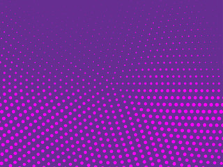 Pink-violet, purple halftone background. Digital gradient. Abstract backdrop with circles, point, dots