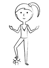 woman coach icon